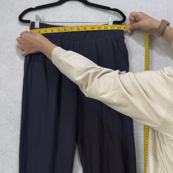 Straight Down Pants Womens Large Waffle Knit Lounge Made in USA Pockets - Picture 4 of 11